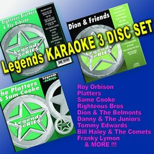 Legends Karaoke 3 CDG Set- Vol 55-92-95 Rightous Bros & The Platters & Dion picture