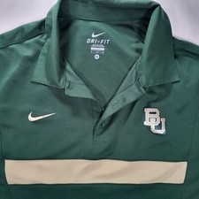 Baylor University Bears Men's XL Nike Team Dri-Fit Green Polo picture
