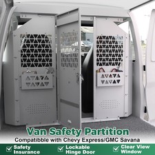 Van Safety Partition,Bulkhead for GMC Savana,Chevy Express 1996-2025 W/Lock picture