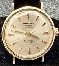 Vintage 1960s Men’s Longines 5 Star Admiral 384 Cal.10K Gold Filled FOR REPAIR picture