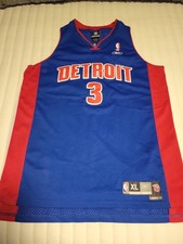 Vintage Ben Wallace #3 Detroit Pistons Reebok NBA Jersey XL +2 Blue picture