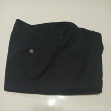 Dockers Men's 32x32 Navy Blue Twill Cotton Chino Pants Classic Fit Flat Front S3 picture
