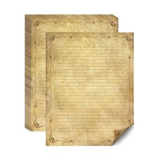 Double Sided Vintage Lined Parchment Paper 8.5 x 11 Inches Sheets for Writing picture