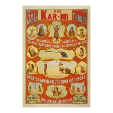 1900 Great Victorina Troupe Poster Vaudeville Originators Theater Antique picture