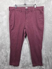 Gap Essential Pants Mens 36x30 Purple Slim Tapered Chino Stretch Casual picture