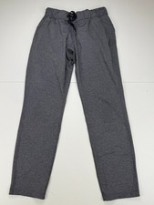 Lululemon Womens 6 Gray Heather Drawstring Straight Leg Pants Pockets 28