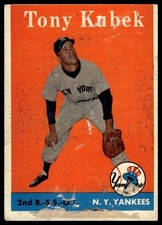1958 Topps - Tony Kubek #393 LOW GRADE Paper Loss picture