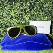 Burberry B 4433-U Oversized Sunglasses Green Frame Black Lenses 125mm picture