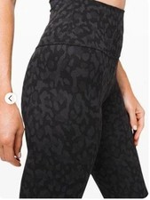 Lululemon Align High Rise Leggings Black Leopard Size 6 picture