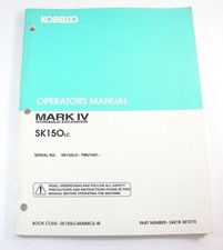 Kobelco Mark IV SK150LC Excavator Operators Maintenance Manual S/N YMU1501 Up picture