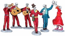 Lemax 52309 FIESTA DE LOS MUERTOS Spooky Town Figurine Set Halloween Decor I picture