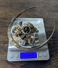Sterling Silver Scrap Lot Necklace Cufflinks Rings Etc.  144 Grams picture