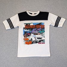 Vtg 1993 Halloween Hot Rod T-Shirt Men's Fits Small Striped Jersey Tee USA Tag L picture