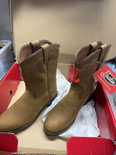 Justin Boots Jeb Round Toe Roper Men's Brown Casual Boots 3902 picture
