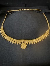 Vintage 22K Yellow Gold Statement Necklace – 14.56g – Hallmarked & Appraised picture