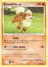 Growlithe 63/111 Common Rising Rivals Pokemon Lightly Played picture