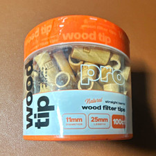 Wood Tip Natural Wood Filter Tips for Rolling 11mm x 25mm 100ct picture