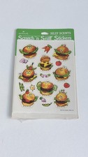 Vintage 1983 Hallmark Silly Scents Burgers Scratch Sniff Stickers 175SSP7311 picture
