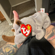 Ty Beanie Baby Spike Rhino Plush Vintage 1996 Retired Style 4060 DOB 8/13/96 picture