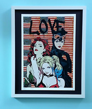 DEATH NYC Signed Large 16x20in Framed LOVE COA AMERICAN Graffiti Pop Art #1 picture