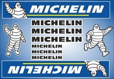 Michelin Tire Racing Decals Stickers Graphic Set Vinyl Logo + BONUS PAGE picture