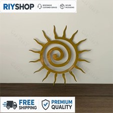 Coiled Star Metal Wall Sculpture Antique Outdoor Garden Decor picture