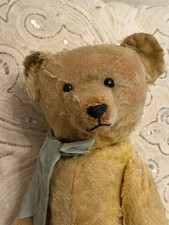 Wonderful Antique Golden Mohair Teddy Bear 18.5” Jointed Steiff Style Unmarked picture