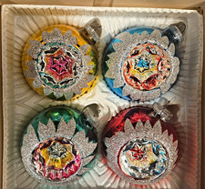 Vintage Sears Imperial Collection Glass Ball Ornaments Set Made In West Germany picture