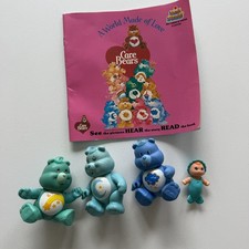 Vintage 1983 1984 Kenner Care Bears Poseable Figures Lot Mermaid Baby Doll Book picture