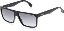 New Carrera Plastic Rectangle Sunglasses 5039/S 0807/9O Black/Grey Gradient 58mm picture