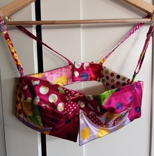 Christian Lacroix Vintage 00s Patchwork Polka Dot Bustier Crop Top Size FR40 New picture