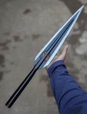 Custom Handmade High Carbon Steel Hunting Throwing Spear Head With Sheath picture