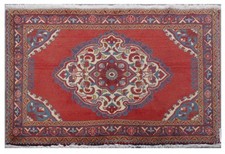 3x2 Authentic Hand-knotted Oriental Roodbar Rug picture