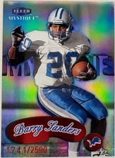 1999 Fleer Mystique - Barry Sanders Red Variation Holo /2500 #156 picture
