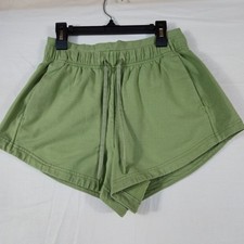 Lululemon Inner Glow High-Rise Shorts Womens W25 Green Drawstring Waist Logo picture