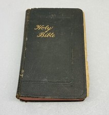 Antique 1910s Holy Bible New York Bible & Common Prayer Old New Testmaent 1B picture