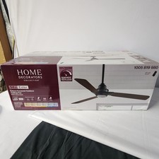 Home Decorators Ester 54 in. LED Indoor/Outdoor Matte Black Ceiling Fan SEALED picture