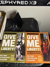 Lot of 2: Give Me Liberty (Volume 1) AND (Vol 2): History texts for homeschool picture