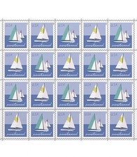SAILBOATS 5 Sheets of 20 (100 total) Postcard Rate Forever Stamps MNH #5747-5748 picture
