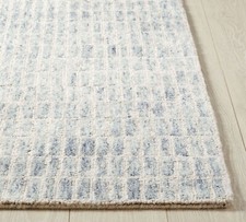 8X10 Pottery barn Capitola Blue wool area rug for living room Rug sale Discount picture