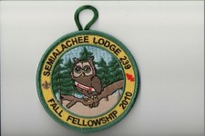 2010 Lodge 239 Semialachee Fall Fellowship OA patch picture