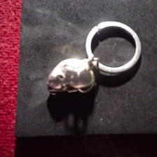 RARE Tiffany & Co. 925 Sterling Silver Sleeping Cat Keychain picture