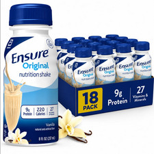 Ensure Original Nutrition Shake, 9g Protein, Vanilla, 8 fl oz - 18 Pack picture