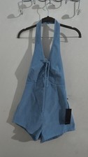 Forever 21 Baby Blue Halter Romper - Small - NWT picture