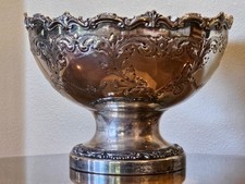 Vintage Birmingham Silver Company Electroplate Embossed Punch Bowl picture