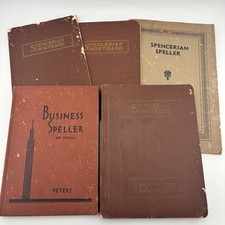 Spencerian Shorthand Book Lot 1920’s-1930’s + Peter’s Business Speller picture