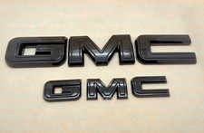 New 2021-24 GMC Yukon Yukon XL Front & Rear Gloss Black overlay Emblem badge Kit picture
