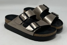 Birkenstock Papillio Arizona Flex Platform Sandals Womens 38 US 7 Metallic picture