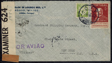 WWII 1940 Bermuda Censor Cover w/ Edited 1986 in Black Ink on Crossed Out 624 picture