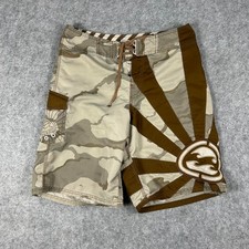Vintage Billabong Board Shorts Camo Andy Irons Rising Sun Surf Y2K Size 32 picture